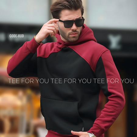 White Color Hoodie Red Color ( ID: 007 )